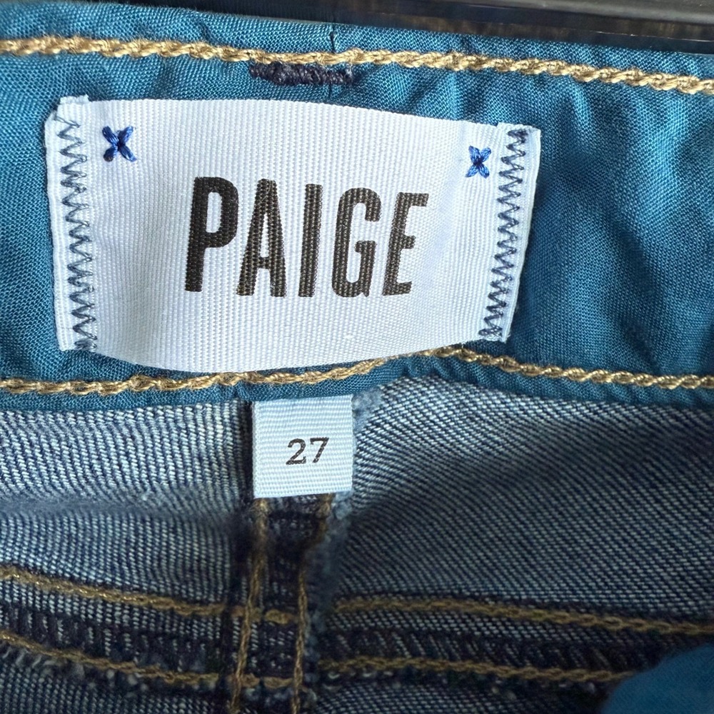 PAIGE Skyline Ankle Peg 'Bridgette' Medium Wash Ladies Skinny Jeans, 27 - Picture 3 of 8